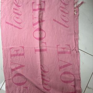 Pink Love Print Scarf